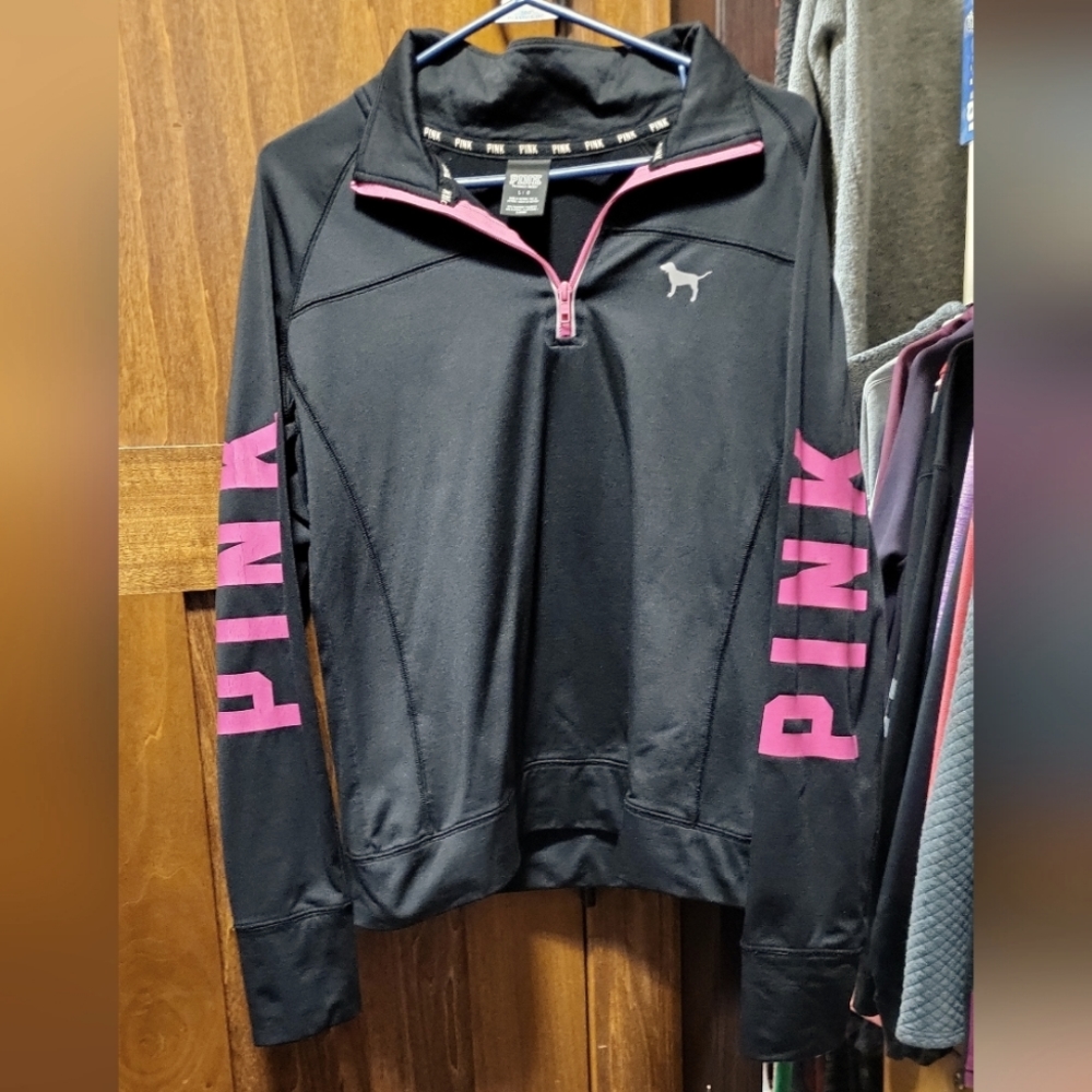 Pink quarter zip